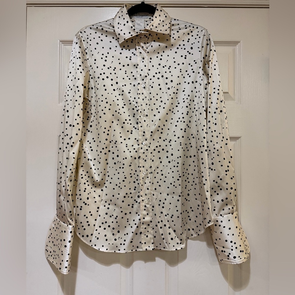 Dolce & Gabbana Silk Blend French Cuff Shirt - Picture 3 of 6